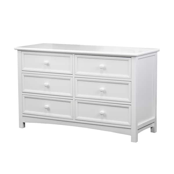 slide 1 of 1, Mia Moda Peyton White Wood Double Dresser