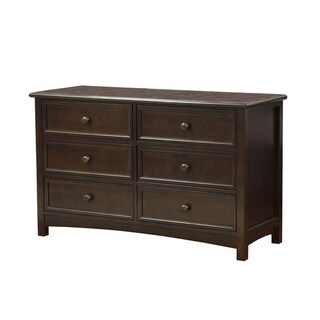 Mia Moda Peyton Espresso Wood Double Dresser
