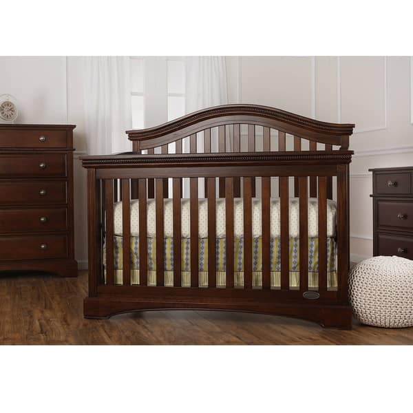 slide 2 of 5, Adora Curve Top Cherry Wood Lifestyle Crib