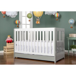 Dream On Me Milano Grey Wood 5-in-1 Convertible Crib