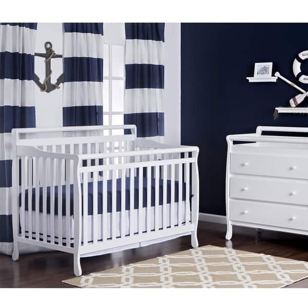 Dream On Me Liberty 5-in-1 Convertible Crib White Bed Bath