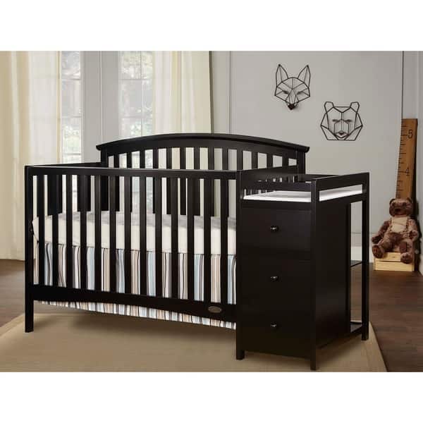 slide 1 of 6, Dream On Me Niko, 5 in 1 Convertible Crib with Changer