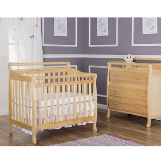 Dream On Me Natural Wood 4-in-1 Mini Convertible Crib