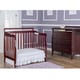 preview thumbnail 3 of 3, Dream on Me Cherry-finish Wood 4-in-1 Mini Convertible Crib - Brown