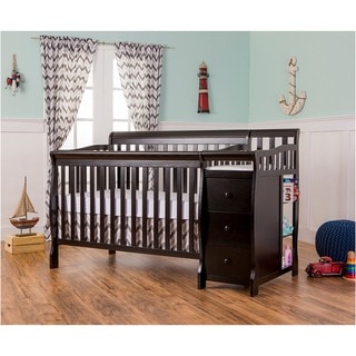 Dream On Me 5-in-1 Brody Black Convertible Crib with Changer