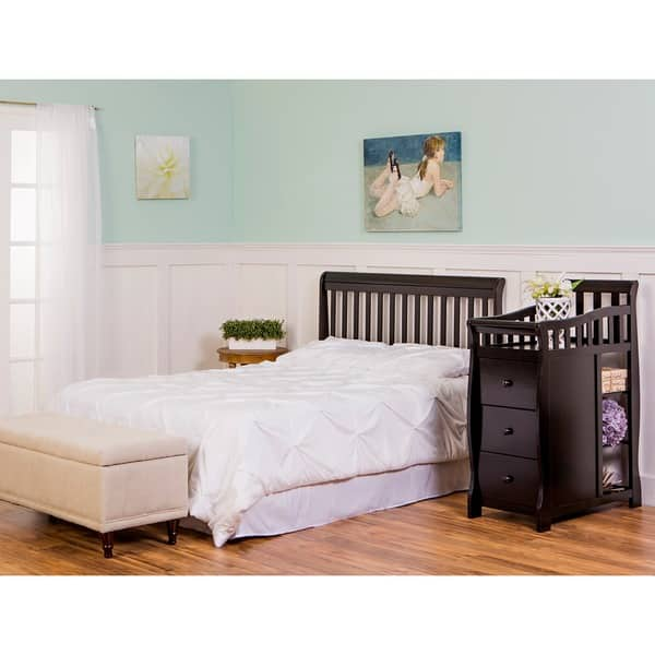 Shop Dream On Me 5 In 1 Brody Black Convertible Crib With Changer