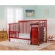 preview thumbnail 2 of 3, Dream On Me 5-in-1 Brody Cherry Convertible Crib with Changer