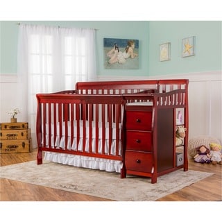 Dream On Me 5-in-1 Brody Cherry Convertible Crib with Changer