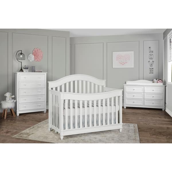 slide 2 of 6, Evolur Hampton 5 in 1 LifeStyle Convertible Crib