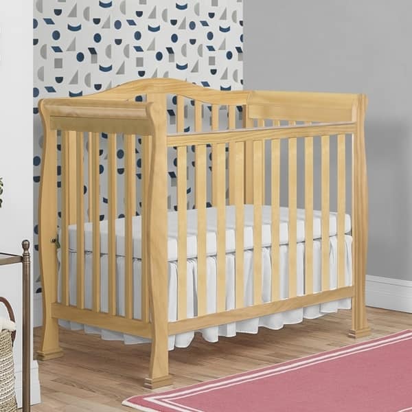 Shop Dream On Me Naples Natural Finish Wood Mini Crib Free