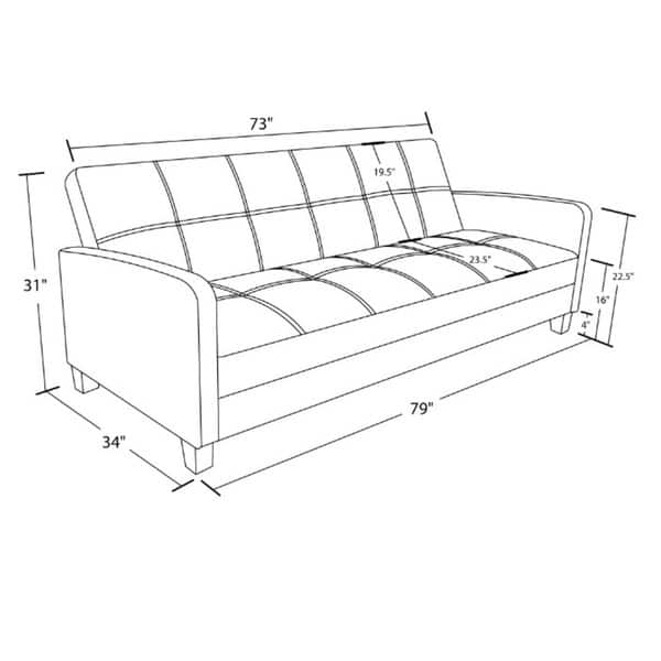 Dhp Delaney Brown Sofa Sleeper 11952000 Dhp Delaney Brown Sofa Sleeper