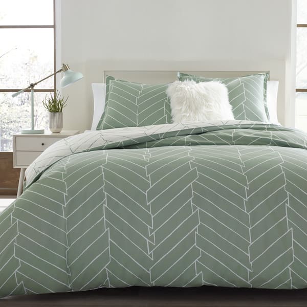 Carson Carrington Bramming Green Cotton Comforter Set On Sale Bed