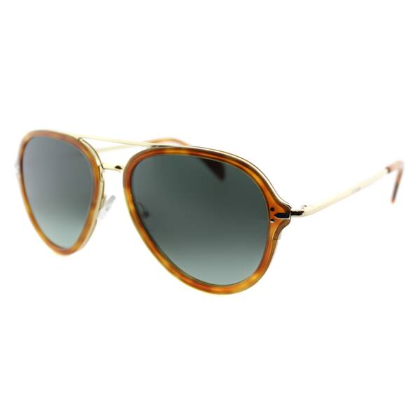 Celine Cl 41374 Ufp Light Havana And Gold Aviator Sunglasses Blue Gradient Lens Overstock 11952079