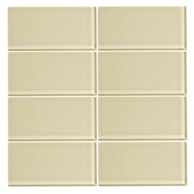 Vicci Design 3-inch x 6-inch Glass Subway Tile (6 Square Feet - 48 Pieces)