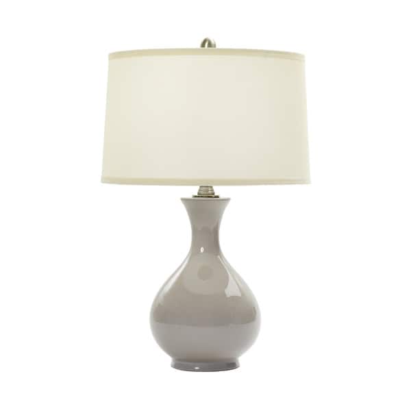 slide 1 of 1, 24-inch Swanky Grey Ceramic Table Lamp