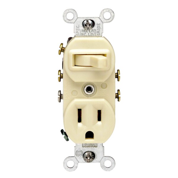 Shop Leviton 031-05245-00I 120 Volt Ivory 3-Way Switch With Receptacle - Free Shipping On Orders ...