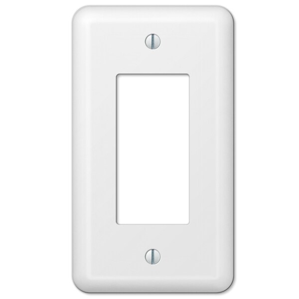 Amertac 935RW 1 Rocker Colours White Steel Wallplate