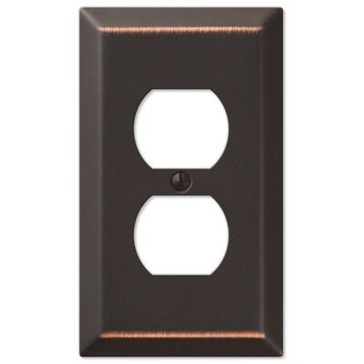 Amertac 163DDB 1 Duplex Aged Bronze Wall Switch Plate