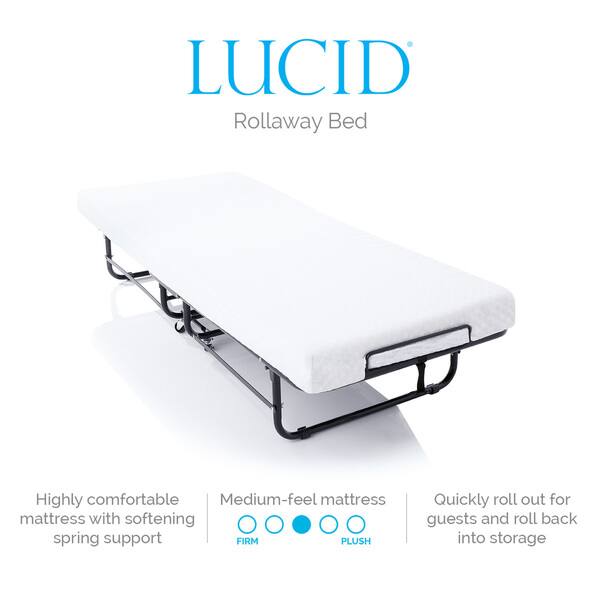 Shop Lucid Memory Foam 4 Inch Rollaway Guest Bed On Sale Free