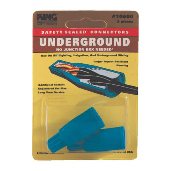 King Safety Products 10600 Blue Underground Wire Connectors 2count