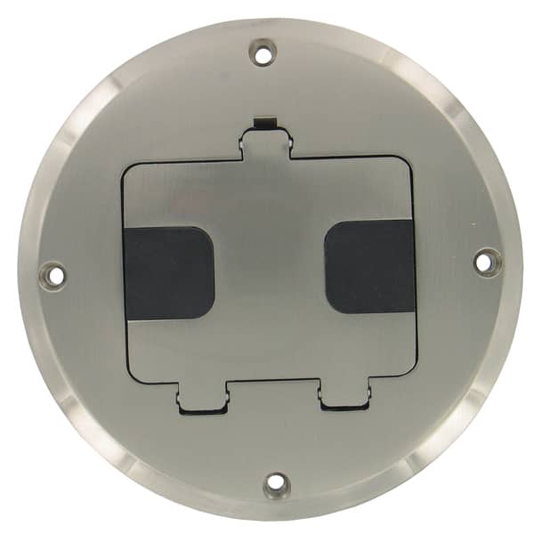 Raco Rack Raco 5-5/16 in. H Round 2 Gang Floor Box 1/2 in. Nickel Steel - Bed ...