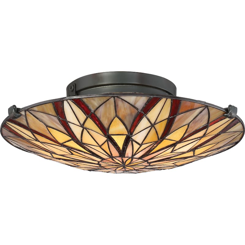 Copper Grove Haatou Tiffany-style Flush Mount Light Fixture