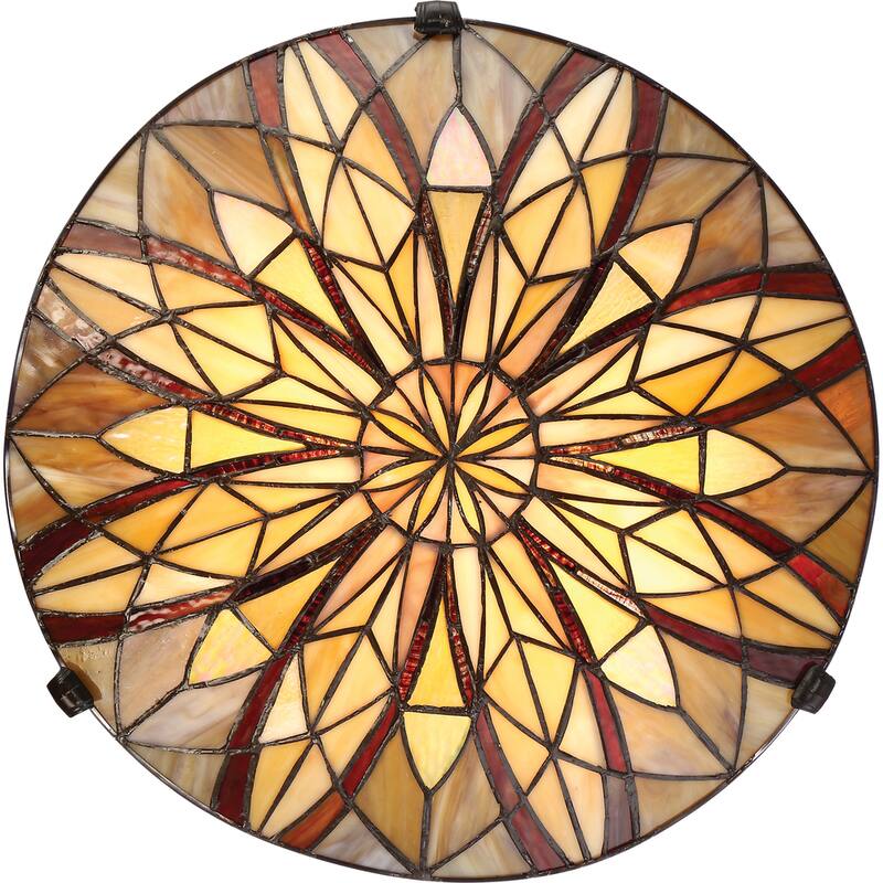 Copper Grove Haatou Tiffany-style Flush Mount Light Fixture