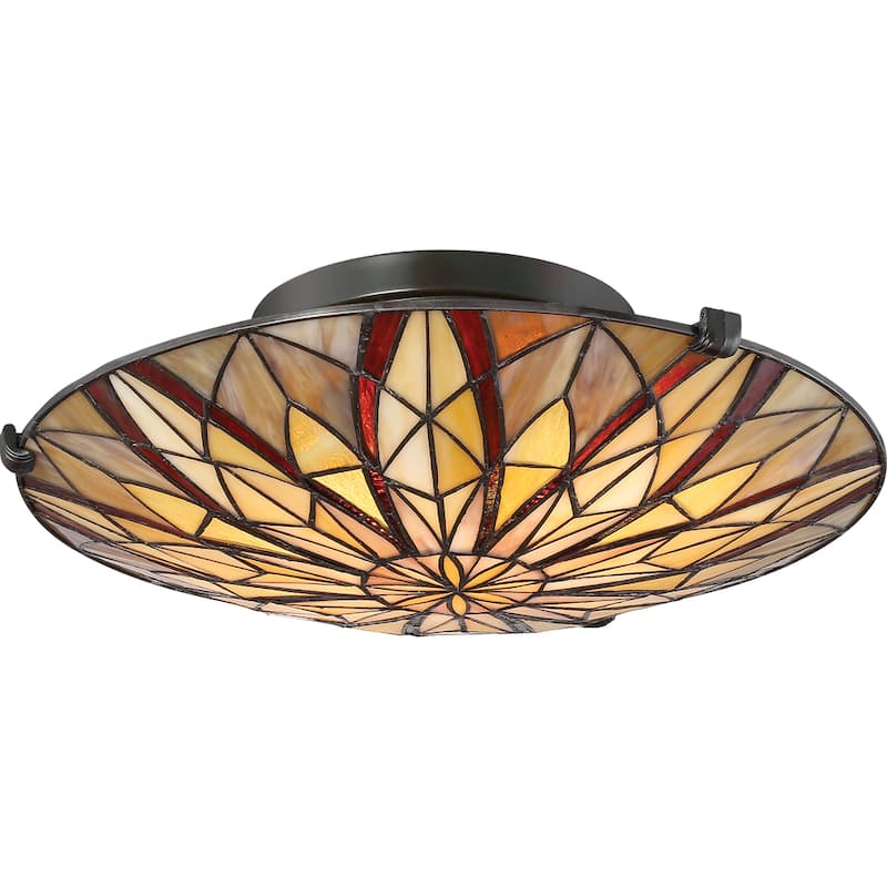 Copper Grove Haatou Tiffany-style Flush Mount Light Fixture