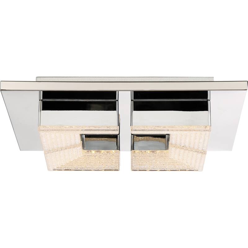 Quoizel Platinum Collection Lunette Polished Chrome Flush-mount Fixture - Silver