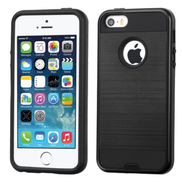 Insten Hard PC/ Silicone Dual Layer Hybrid Rubberized Matte Case Cover For Apple iPhone 5/ 5S/ SE