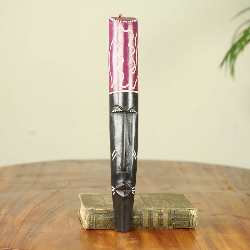 Handcrafted Sese Wood 'Fear None but God' Mask (Ghana)