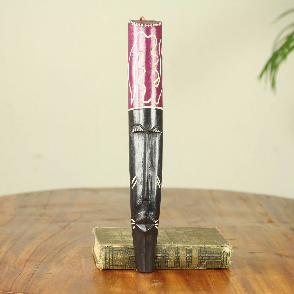 Handcrafted Sese Wood 'Fear None but God' Mask (Ghana)