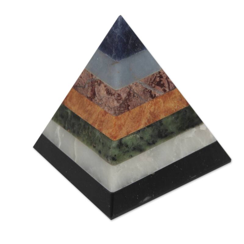 Handmade Positive Spirituality Gemstone Sculpture (Peru) - Multi