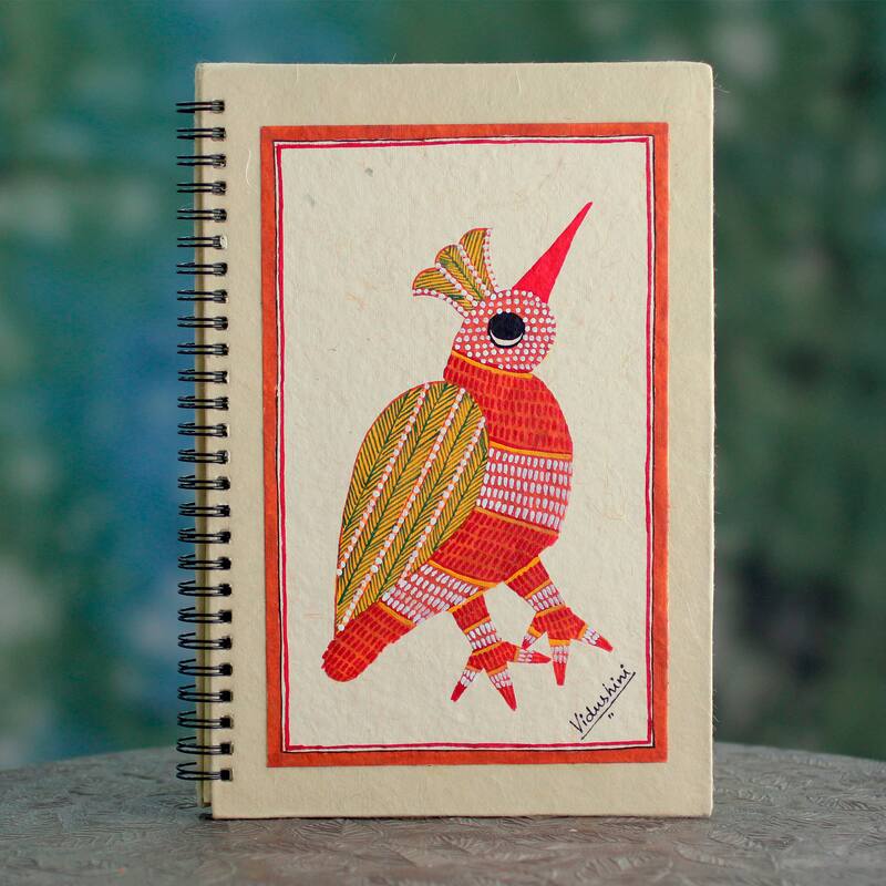 Handmade Paper 'Baby Bird' Journal (India)