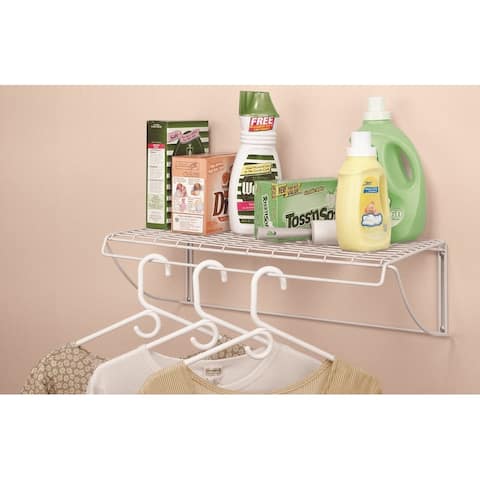 ClosetMaid White Wire Laundry Room Storage Shelf