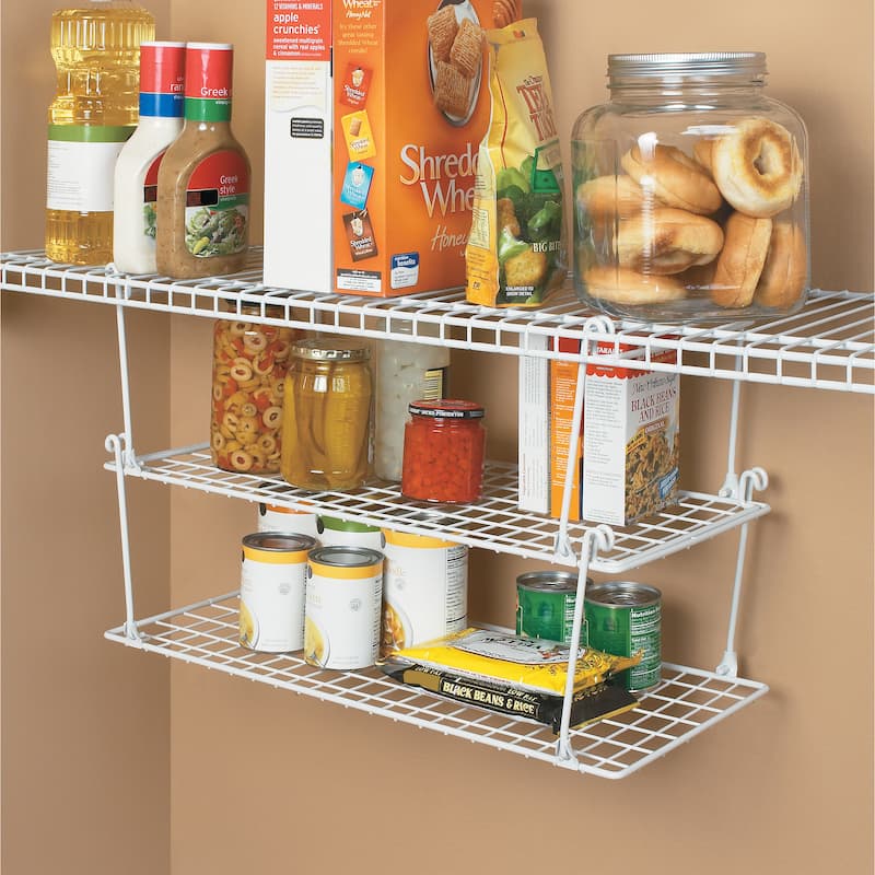 ClosetMaid Stack and Hang White Stainless Steel Shelf