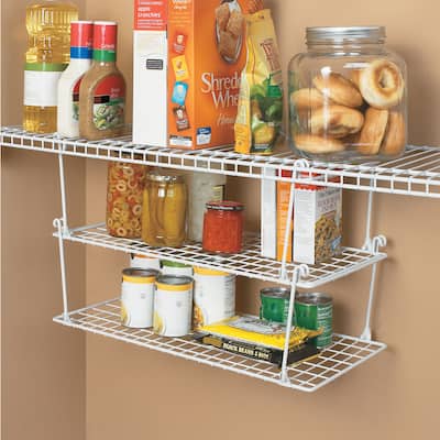 ClosetMaid Stack and Hang White Stainless Steel Shelf