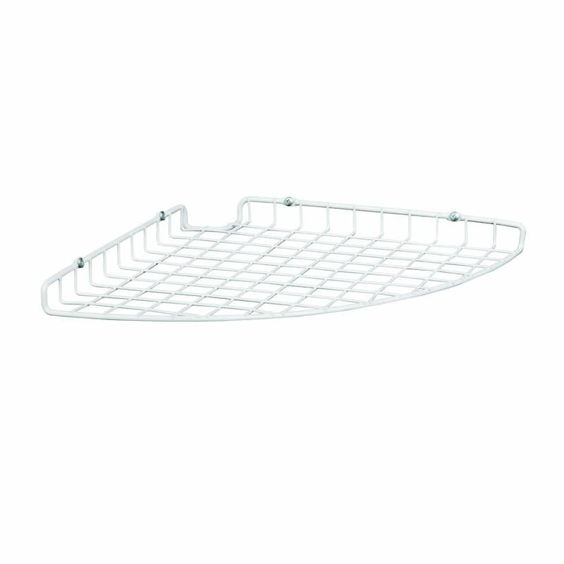 ClosetMaid White Steel Corner Shelf Organizer