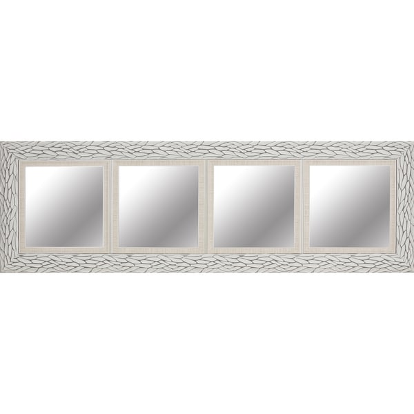 Hobbitholeco White Bark 18 X 60 Inch Quadruple Opening Mirror White Bark 18 X 60 Inch Quadruple Opening Mirror With 12