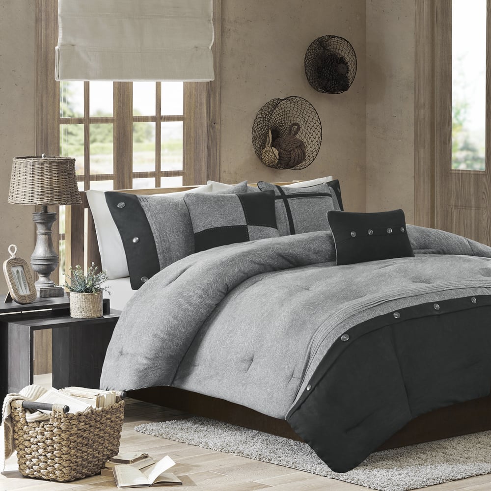 Madison Park Westbrook Grey 7-piece Comforter Set - On Sale - Bed Bath ...