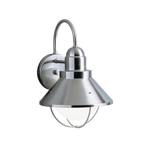 Kichler Lighting Seaside Collection 1-light Brushed Nickel Outdoor Wall Lantern