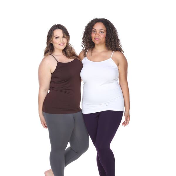 ansøge fodbold illoyalitet White Mark Women's Polyester/Spandex Plus-size Tank Tops (Pack of 2) -  Overstock - 11959262 - Green/White