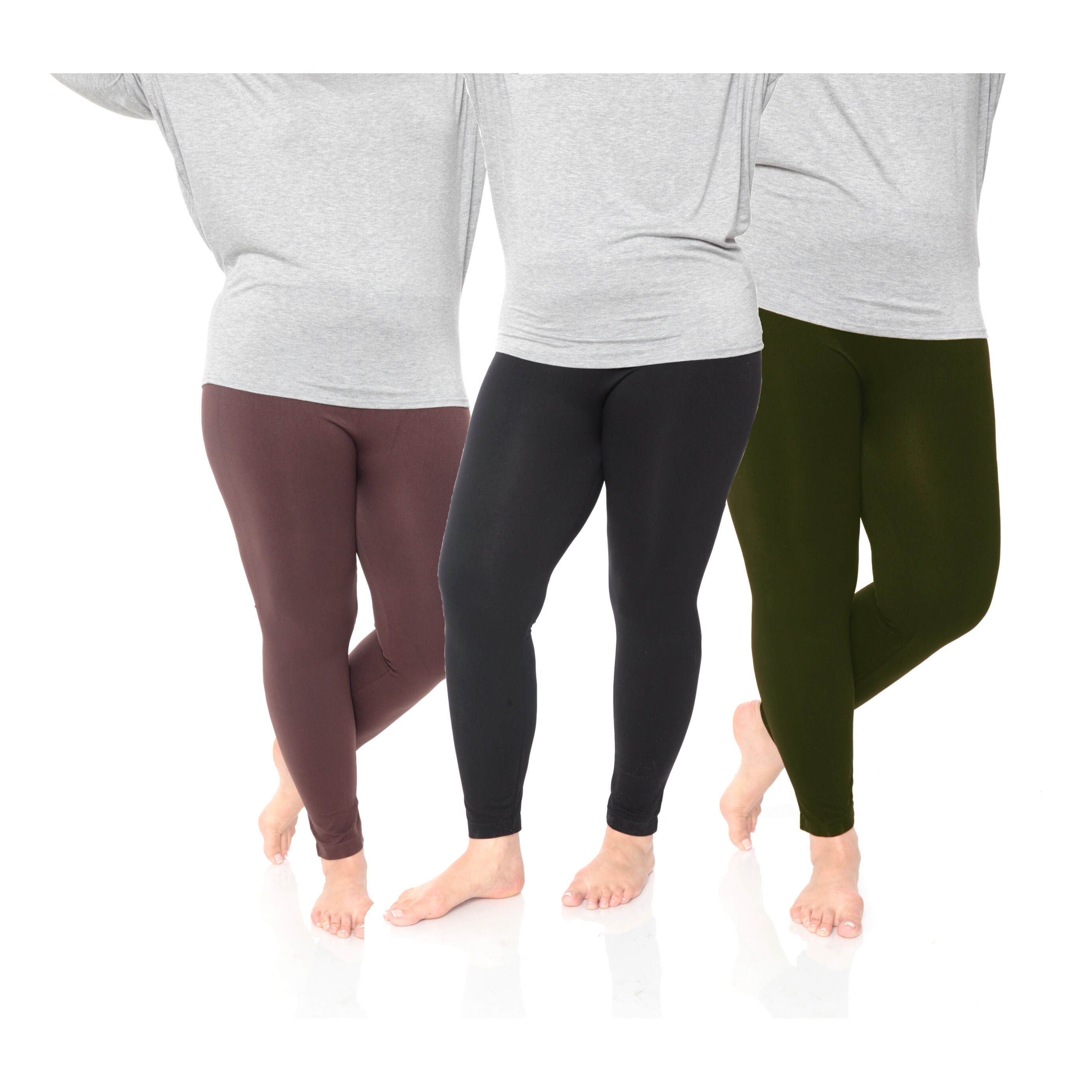 women's plus size brown leggings