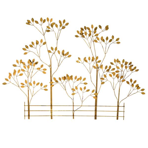 Shop Stratton Home Decor Elegant Trees Gold Metal Wall Decor