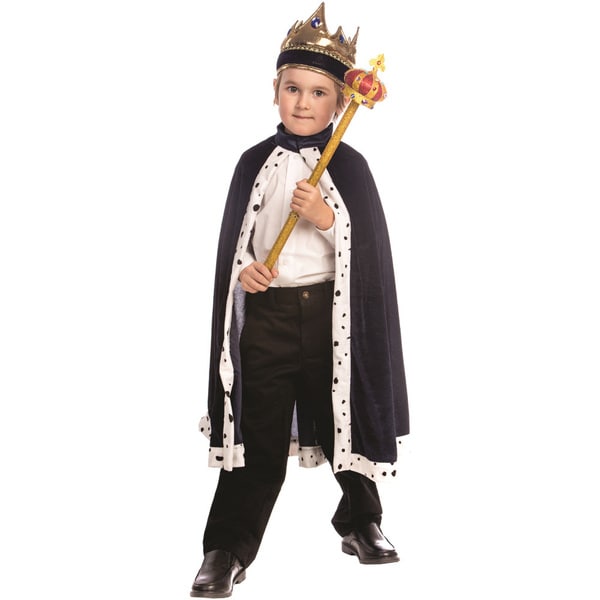 Shop Dress Up America Boy's Blue and Red King Robe Costume Set - Free ...