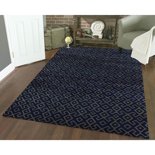 Shop Admire Home Living Bronte Aztec Navyblue Olefin Area Rug 7'10 x