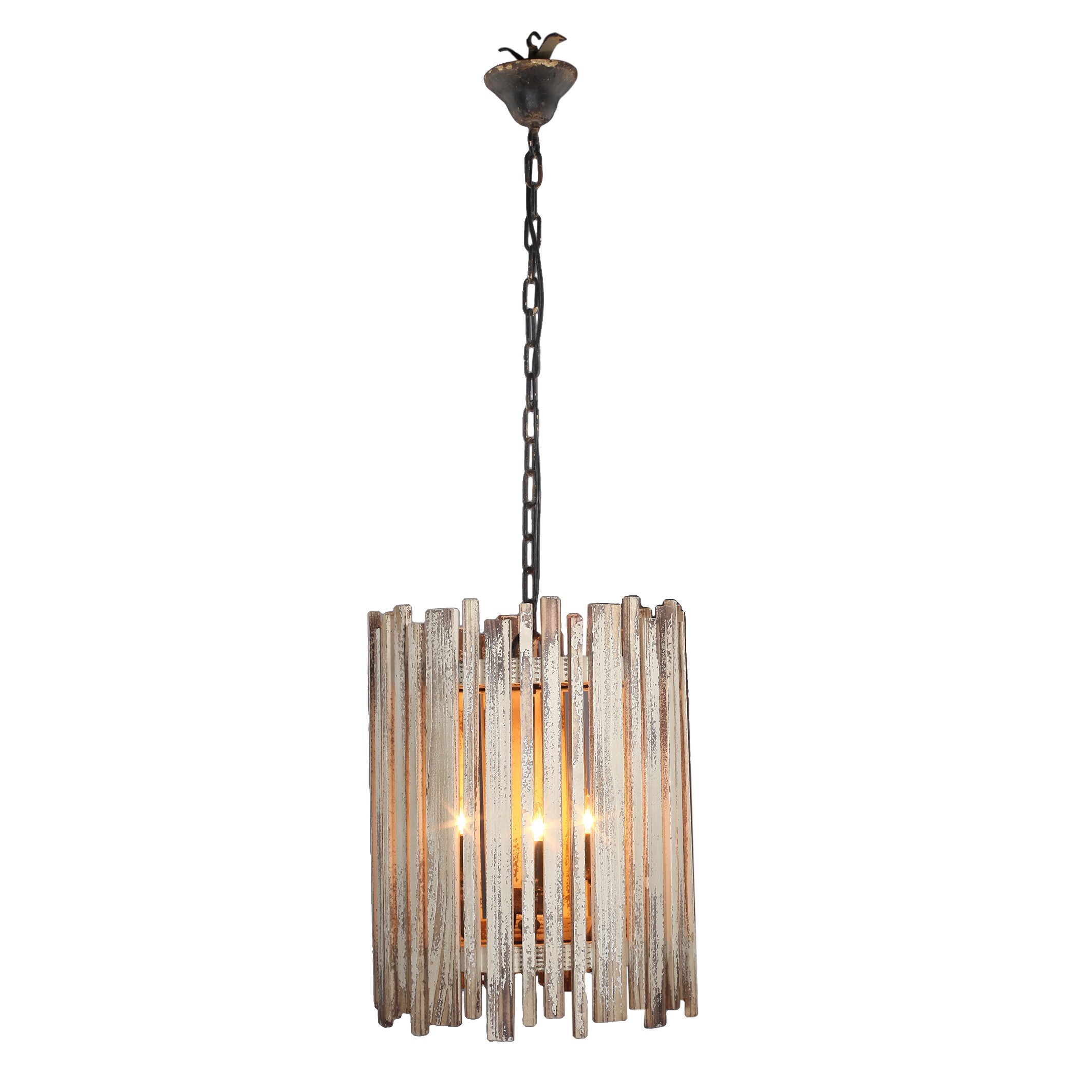 Slatted Wood Chandelier (Dane Wood Slatted X-Light Chandelier) - Chandeliers For Bedrooms by Overstock.com