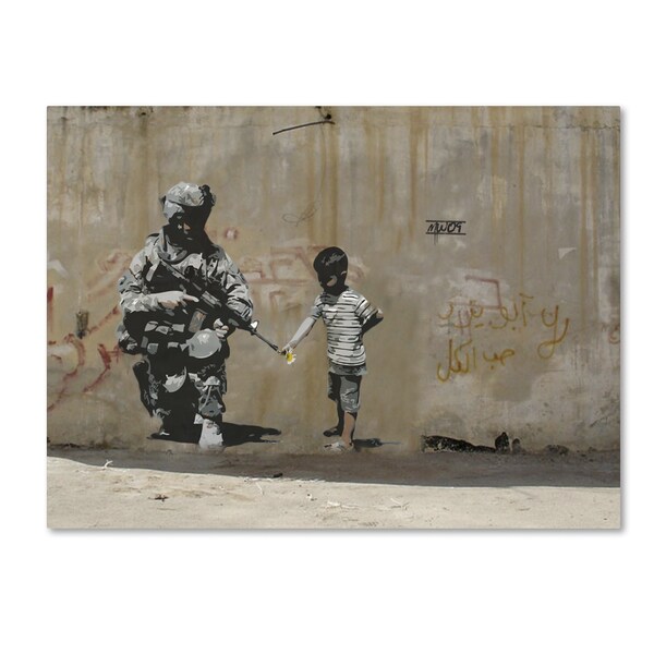 Banksy 'Peace' Canvas Wall Art - Bed Bath & Beyond - 11964054