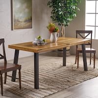 Sparta Acacia Wood Rectangle Dining Table by Christopher Knight Home