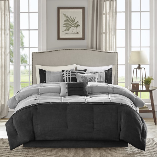 Madison Park Calvert Grey 7-piece Comforter Set